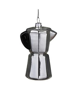 Gisela Graham Coffee Percolator Glass Tree Decoration